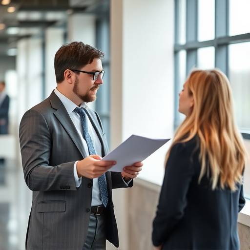 Un consulente che spiega una strategia di business a un cliente.