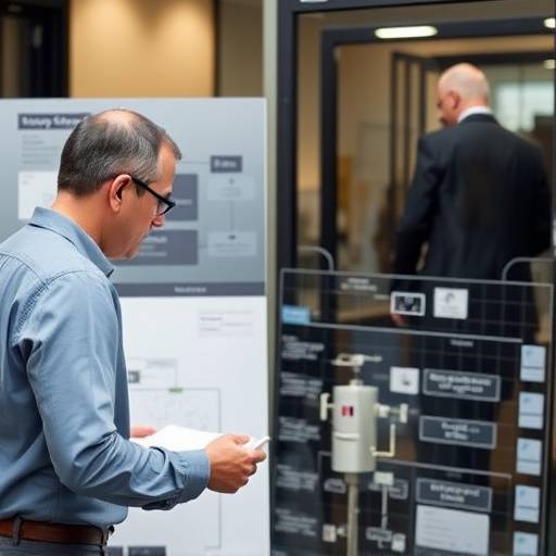 Un consulente di gestione che analizza un diagramma di flusso dei processi aziendali durante una consulenza a Milano.