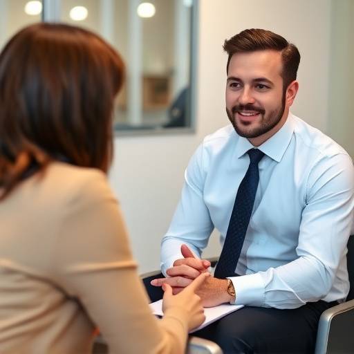 Un consulente HR che conduce un colloquio di lavoro.